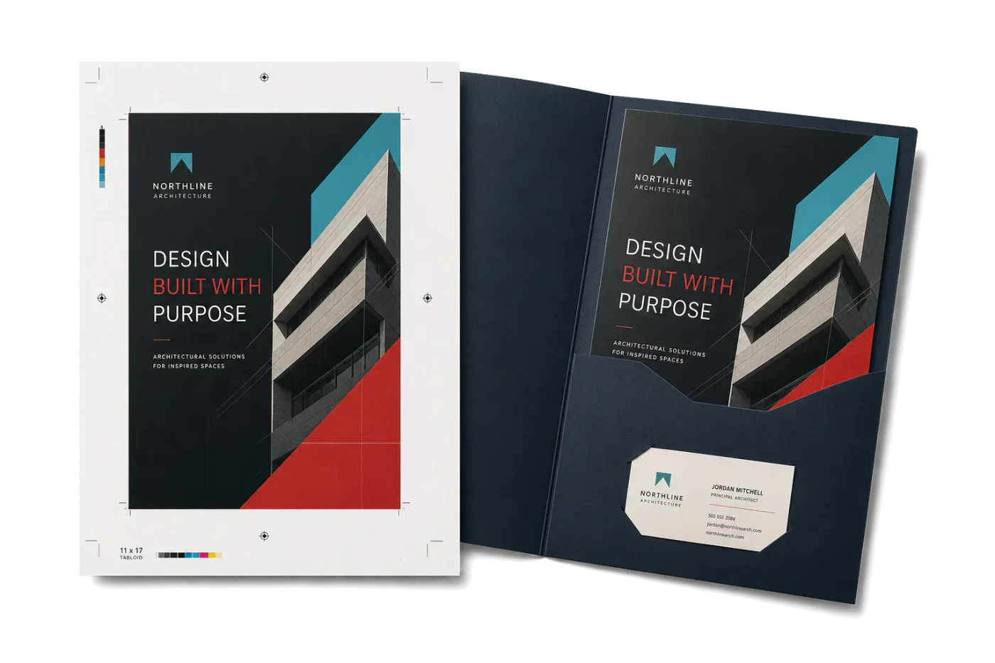 Folder Insert (Tabloid) realistic print production example