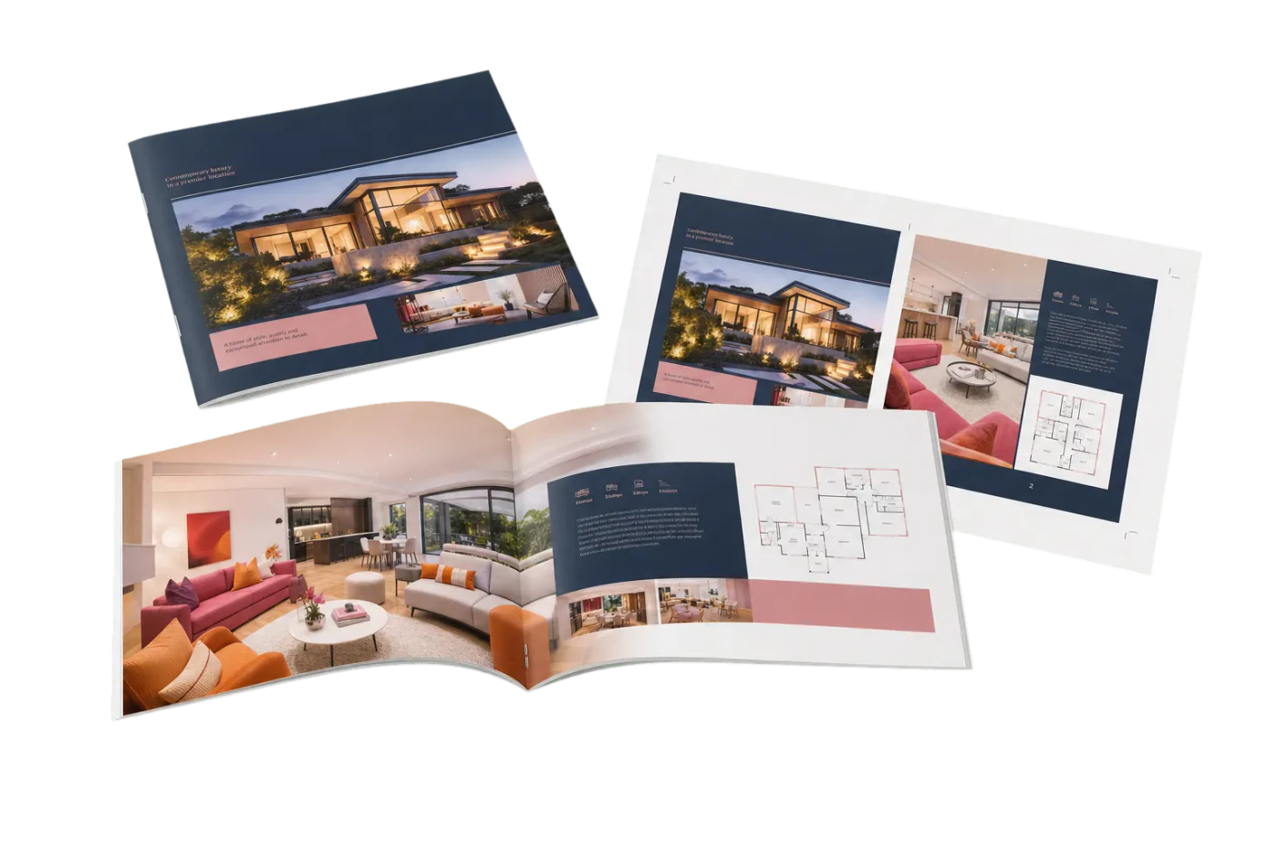 A5 Property Marketing Booklet realistic print production example