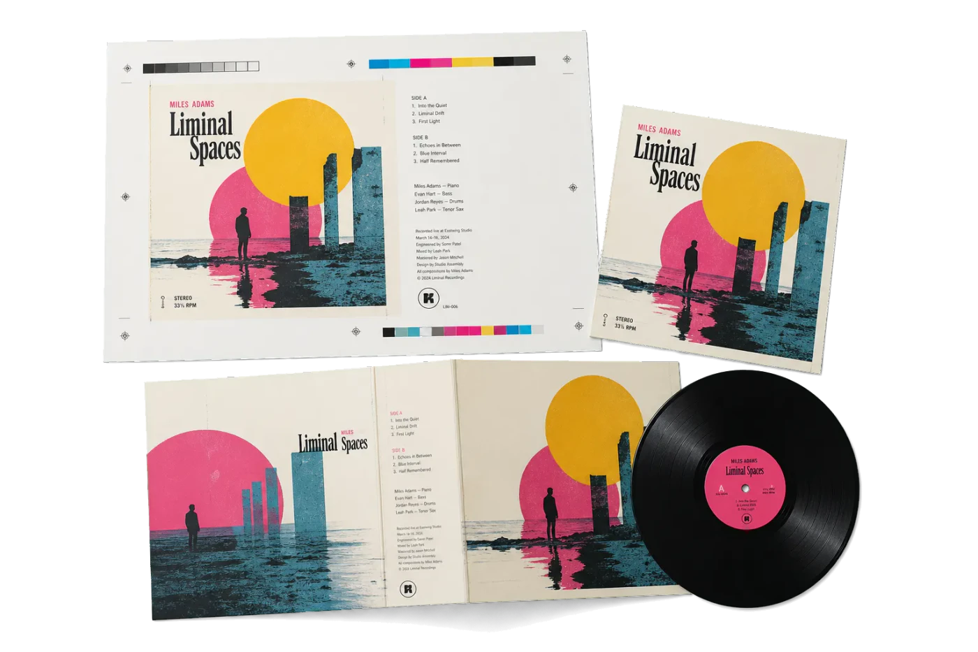 LP Record Sleeve Insert realistic print production example