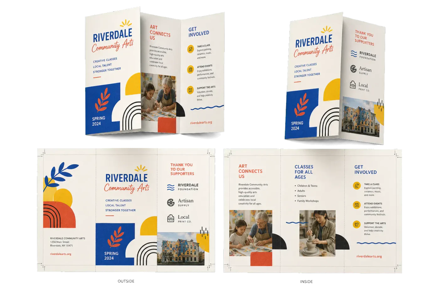 Tri-Fold Brochure (Letter) realistic print production example