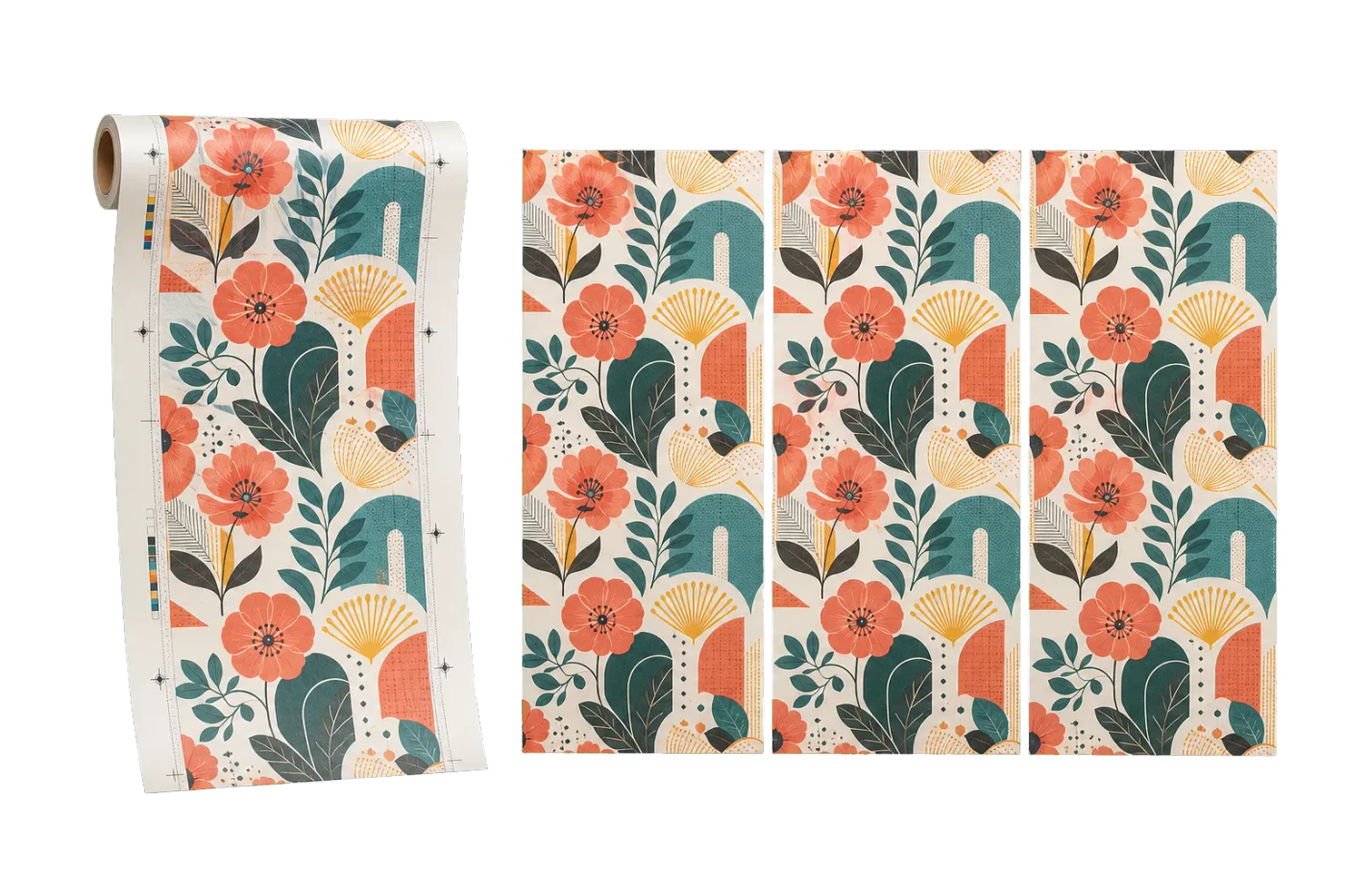 Wallpaper Panel Repeat (27") realistic print production example