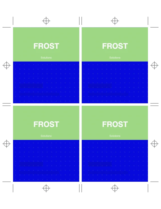 Folded Place Cards (4-Up) realistic print production example
